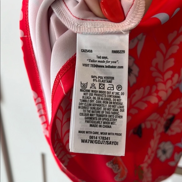 Ted Baker Floral Red Dress - Picture 7 of 11
